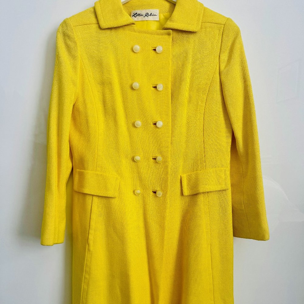 Vintage Yellow Lillie Rubin Coat Jacket